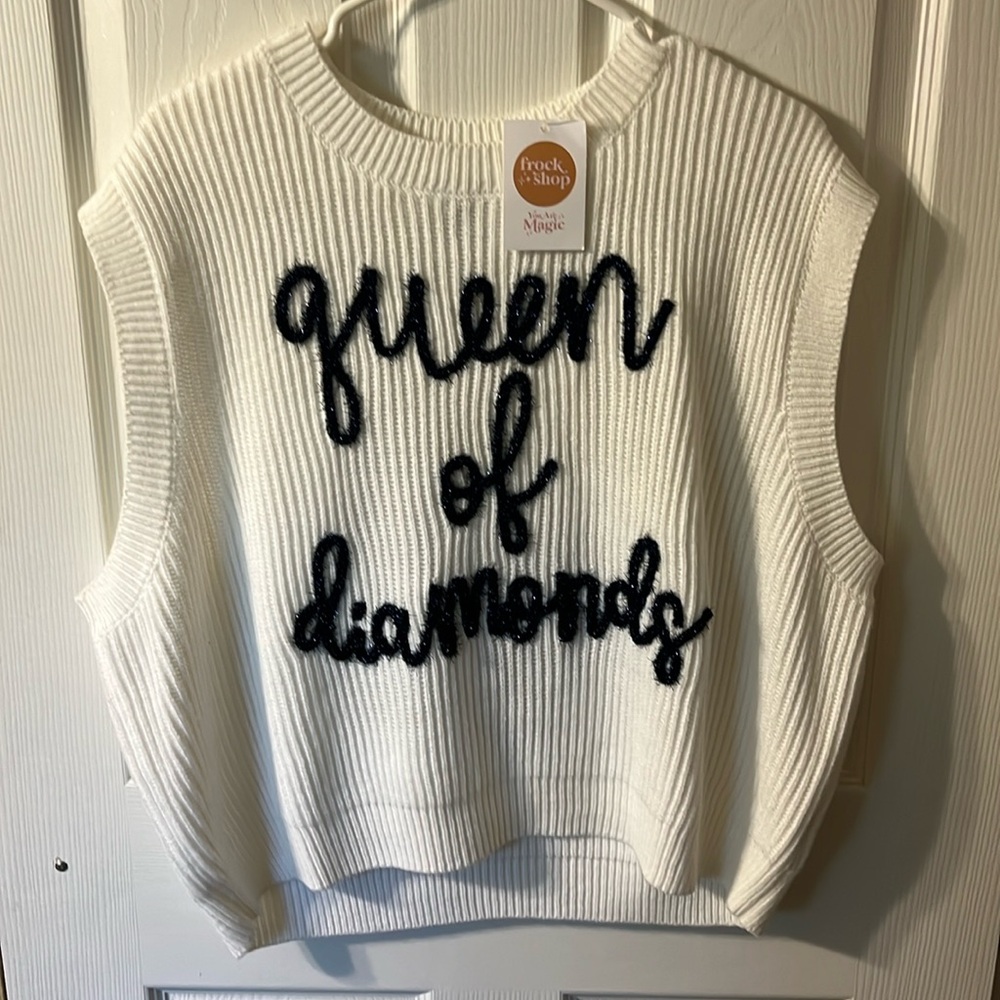 Queen of Sparkles “Queen of Diamonds” Baseball Vest M / L-XL